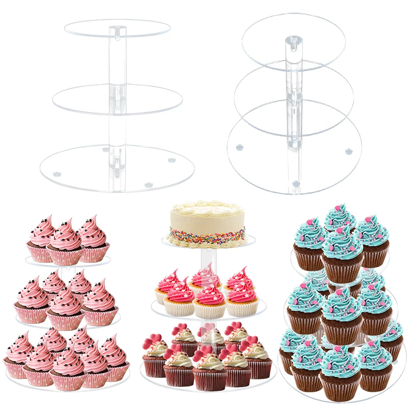 3-Layer Removable Round Acrylic Cake Stand Dessert Macaron Display Rack Stand Tray For Wedding Birthday Party Cake Decoration
3-Layer Removable Round Acrylic Cake Stand Dessert Macaron Display Rack Stand Tray For Wedding Birthday Party Cake Decoration