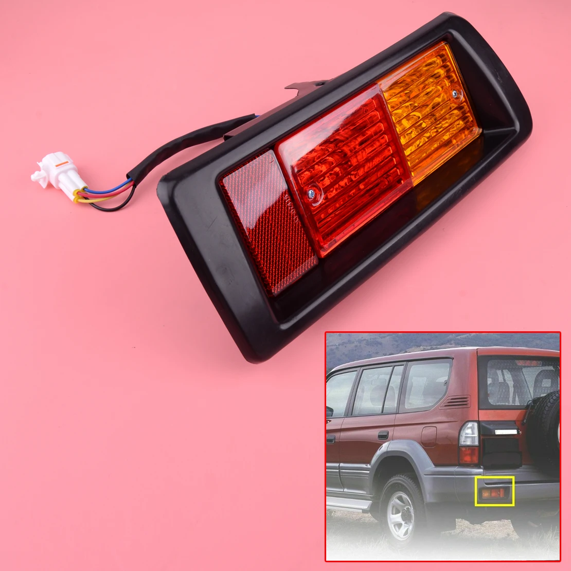 Задний левый задний бампер, задние противотуманные фары, подходят для Toyota Land Cruiser Prado FJ90/95 1996, 1997, 1998, 1999, 2000, 2001, 2002,
Задний левый задний бампер, задние противотуманные фары, подходят для Toyota Land Cruiser Prado FJ90/95 1996, 1997, 1998, 1999, 2000, 2001, 2002,