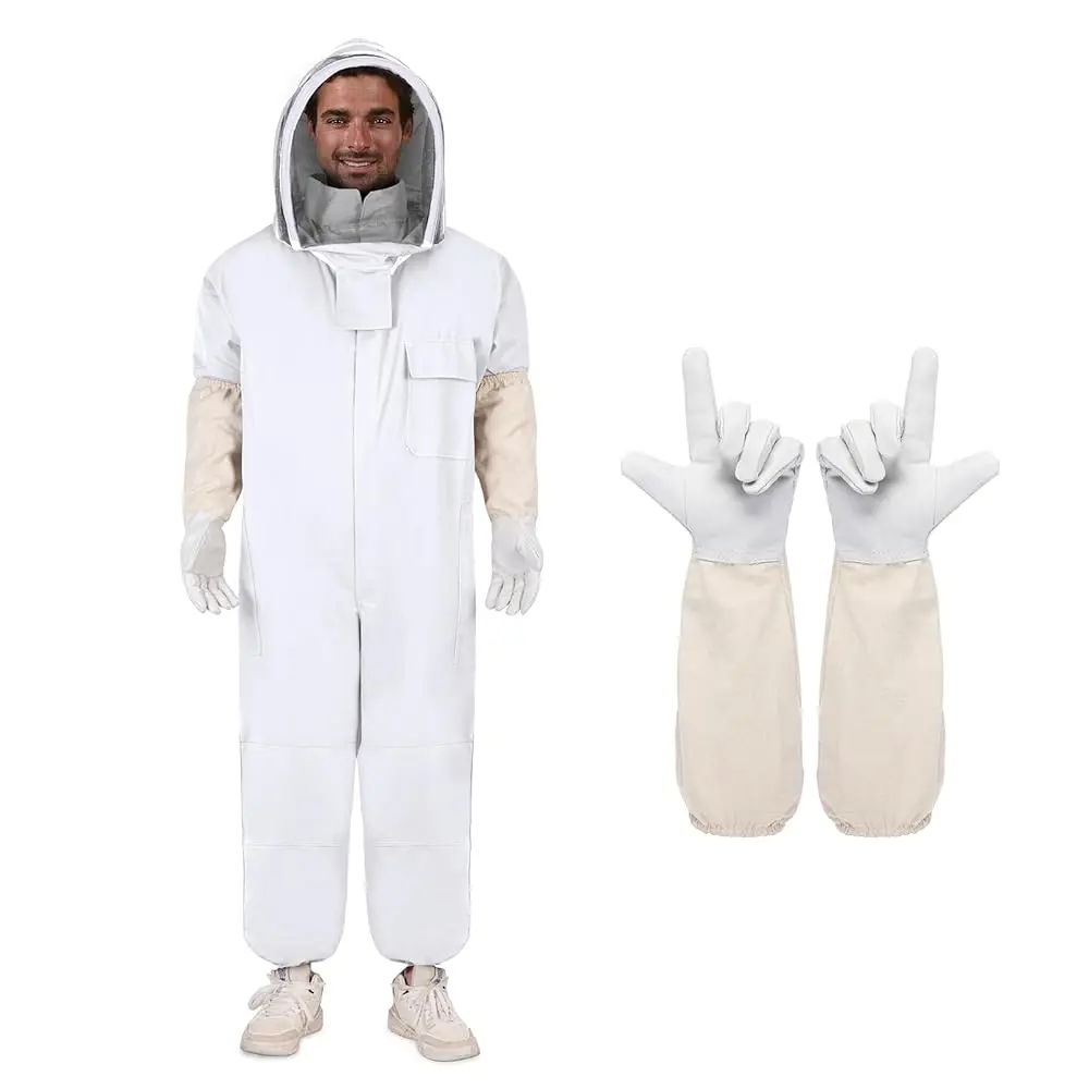 Bee Suits for Men Women Sting Proof,Beekeeping Suit Beekeeper Suit with Beekeeping Gloves & Veil Hood(White)
Bee Suits for Men Women Sting Proof,Beekeeping Suit Beekeeper Suit with Beekeeping Gloves & Veil Hood(White)