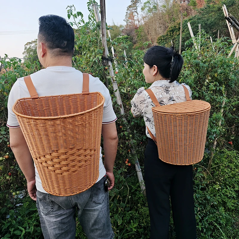 Handmade rattan back basket outdoor picking to go to the market to buy vegetables back basket agricultural tea picking and break
Handmade rattan back basket outdoor picking to go to the market to buy vegetables back basket agricultural tea picking and break