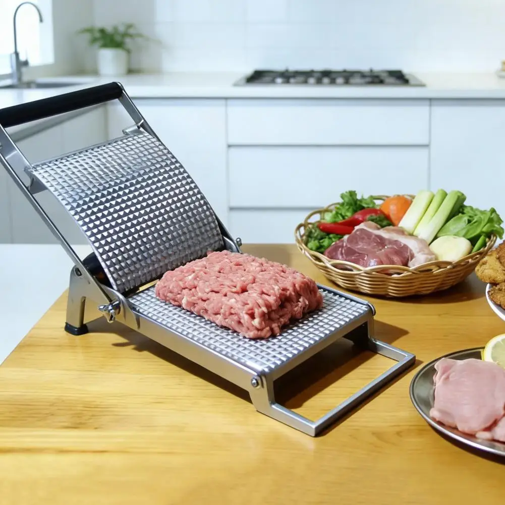 Meat Tenderizer Meat Press for Tenderizing Stainless Steel Meat Tenderizer Tool Patty Maker Clamp-on Press for Flattening
Meat Tenderizer Meat Press for Tenderizing Stainless Steel Meat Tenderizer Tool Patty Maker Clamp-on Press for Flattening