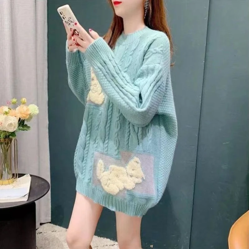 Long Knitted Sweaters for Women on Promotion New Knitwear Casual Smooth Korean Style Trend Clothes Fall Female Pullover Fleece
Long Knitted Sweaters for Women on Promotion New Knitwear Casual Smooth Korean Style Trend Clothes Fall Female Pullover Fleece