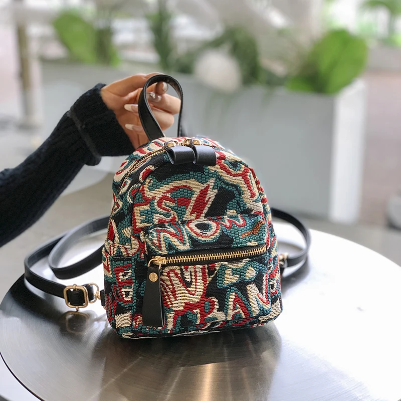 Casual Travel Backpack For Women National Style Jacquard Embroidery Handbag Shoulder Crossbody Bag Fashion Canvas Schoolbag
Casual Travel Backpack For Women National Style Jacquard Embroidery Handbag Shoulder Crossbody Bag Fashion Canvas Schoolbag