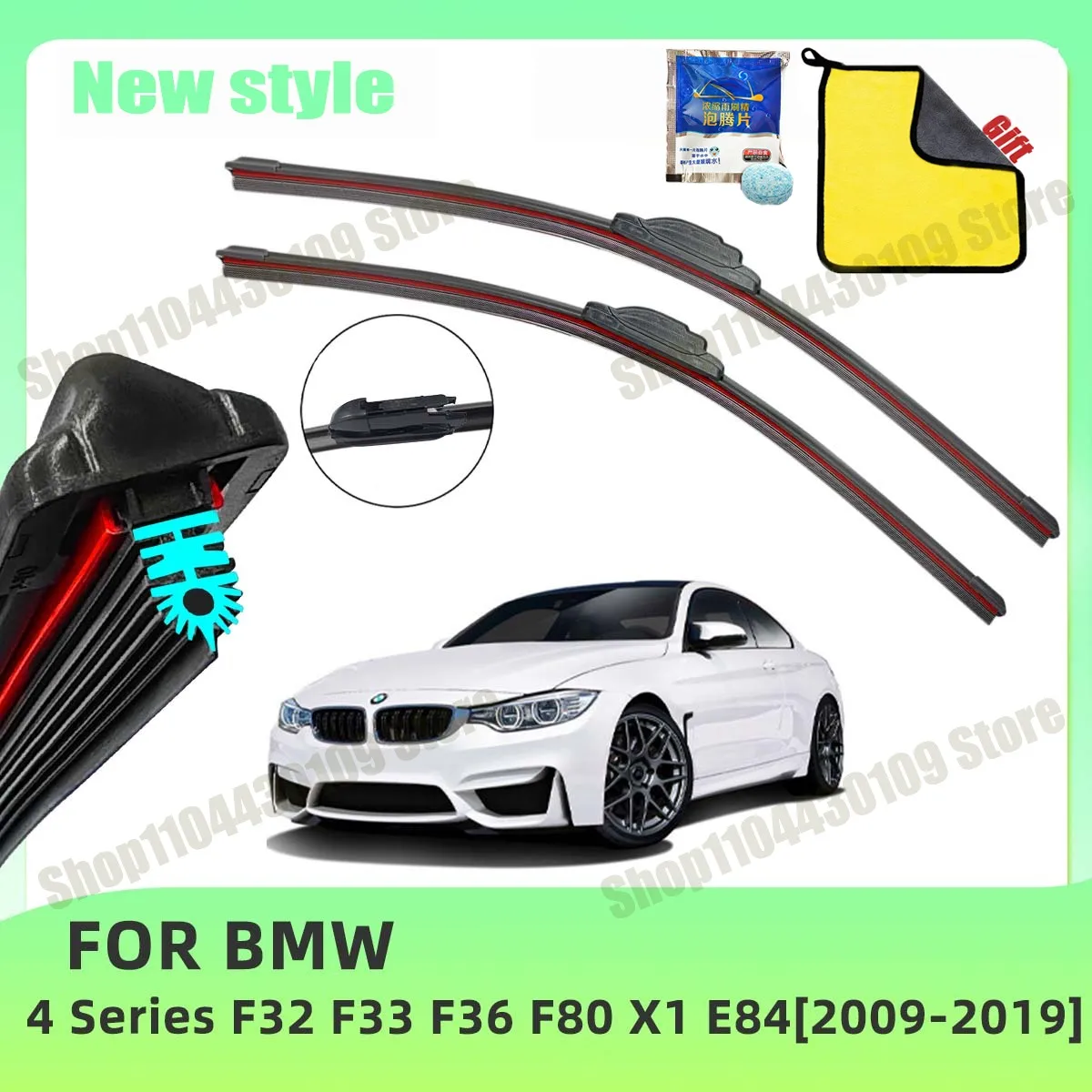 Car Wiper For BMW 4 Series F32 F33 F36 F80 X1 E84 2009-2019 Front Windscreen Wipers Double Rubber Car Wiper Blades Car
Car Wiper For BMW 4 Series F32 F33 F36 F80 X1 E84 2009-2019 Front Windscreen Wipers Double Rubber Car Wiper Blades Car