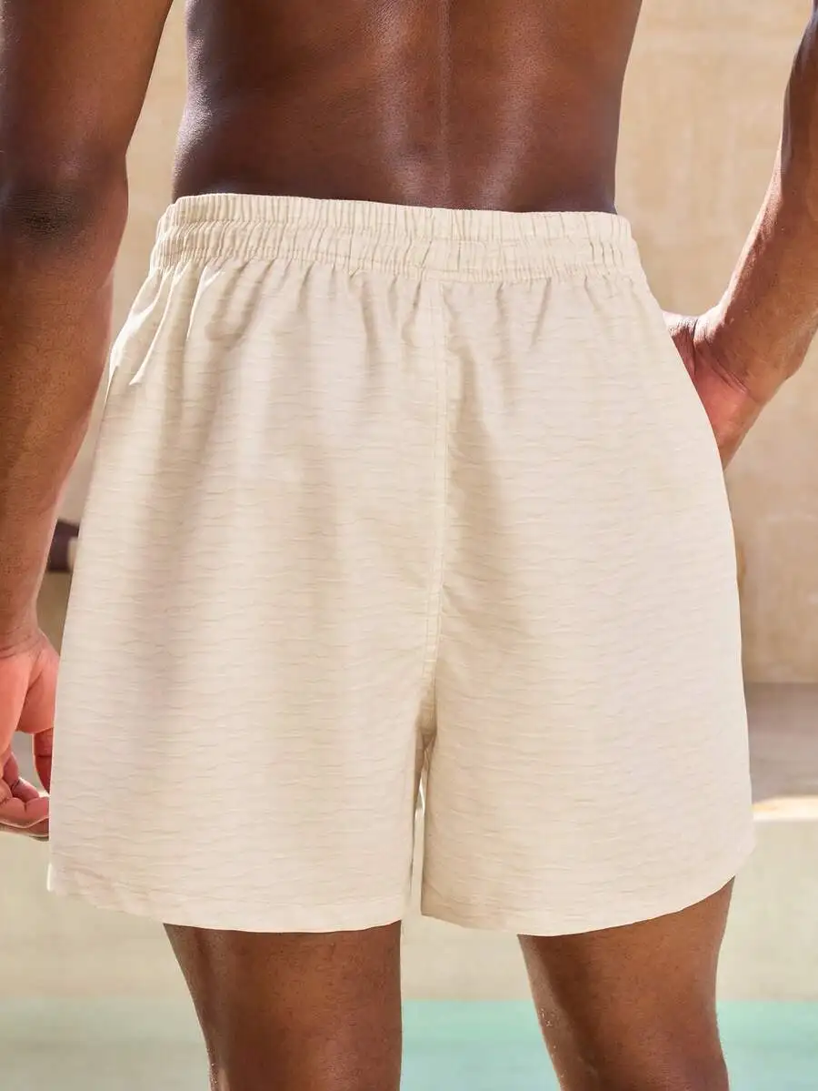 Mens Solid Color Elastic Waist Beach Shorts
Mens Solid Color Elastic Waist Beach Shorts
