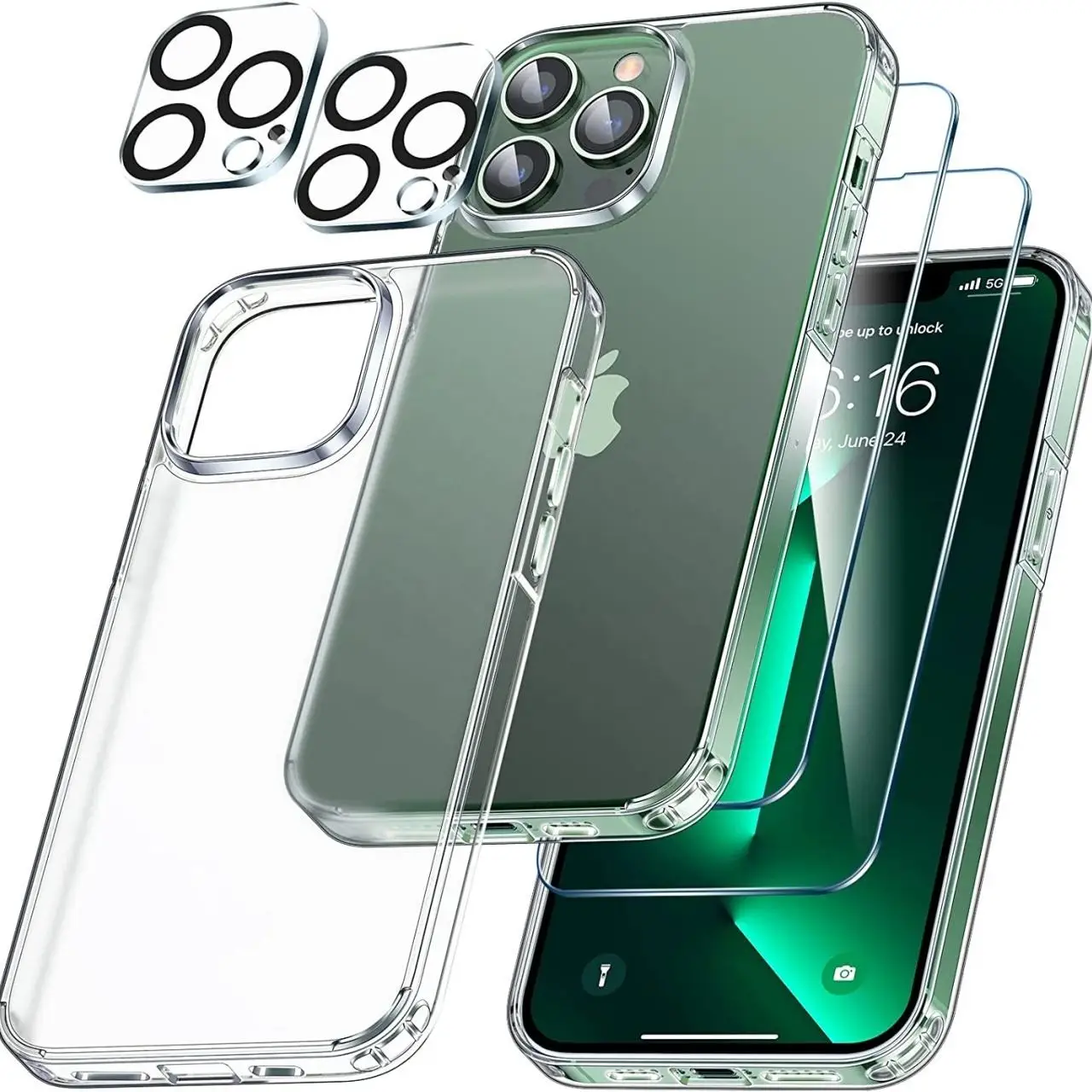5in1 Phone Protection Sets for iPhone 17 16 15 Mobile Phone Protection Clear TPU Soft Phone Case Set with Glass Screen Protector
5in1 Phone Protection Sets for iPhone 17 16 15 Mobile Phone Protection Clear TPU Soft Phone Case Set with Glass Screen Protector