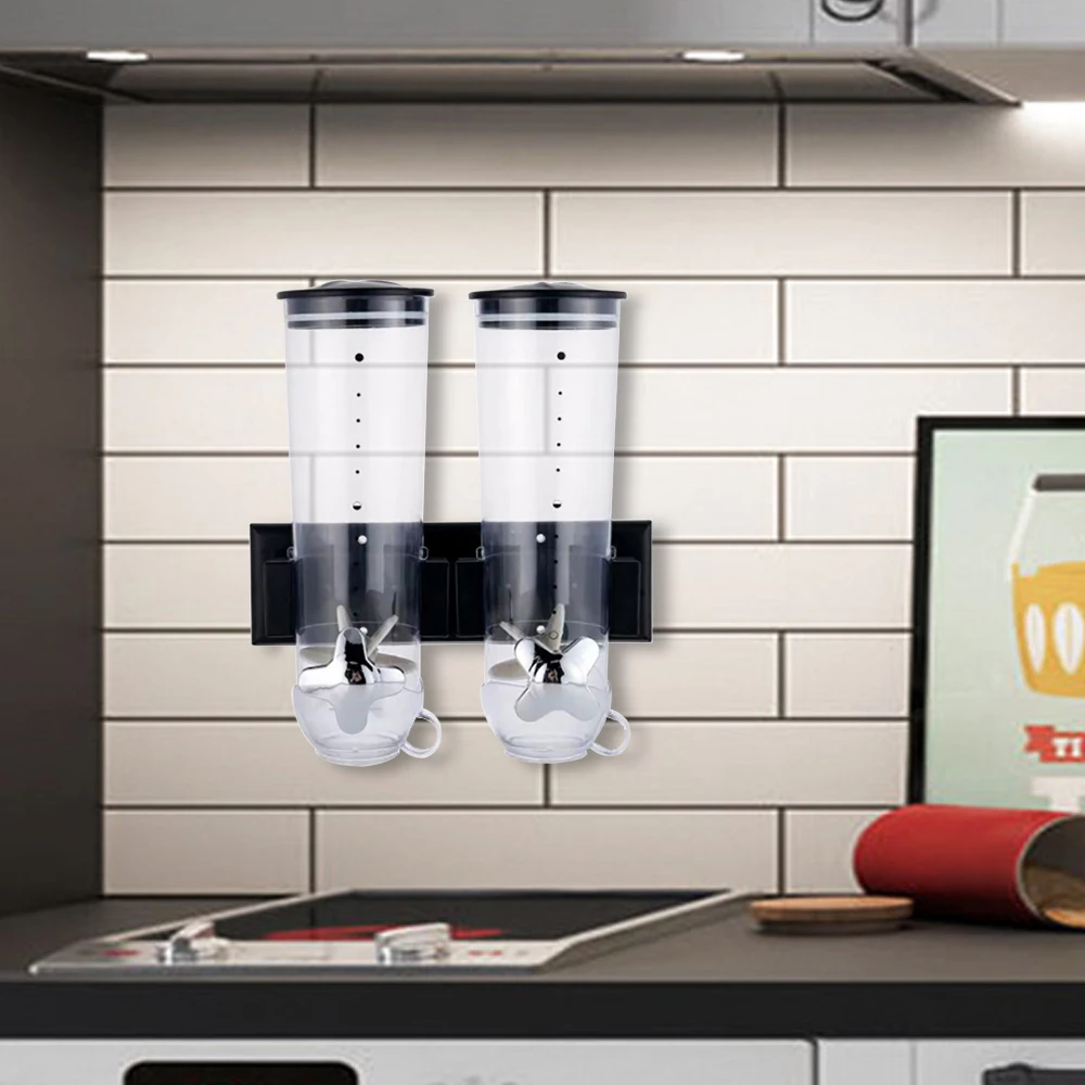 1 Pcs Candy Dispenser Wall Mounted, Double Dry Cereal Grain Dispenser Machine Wall Mount,Food Storage Container for Pantry Snack
1 Pcs Candy Dispenser Wall Mounted, Double Dry Cereal Grain Dispenser Machine Wall Mount,Food Storage Container for Pantry Snack