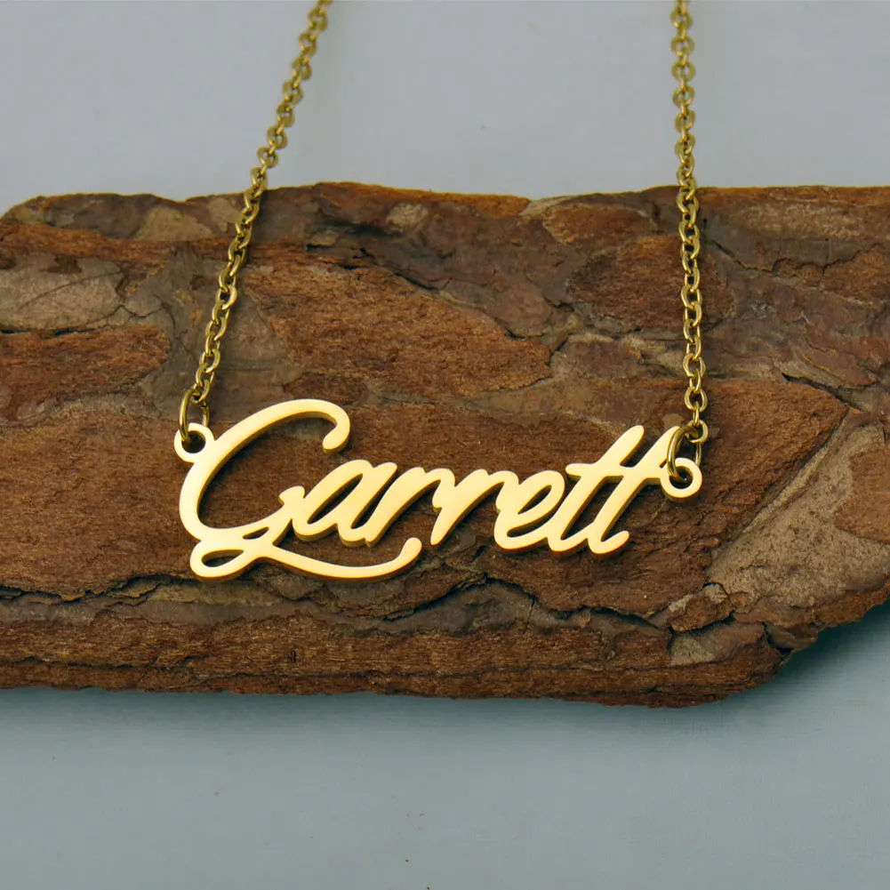 AOLOSHOW Garret Gold Plated Stainless Steel Name Necklace for Women Pendant Collar Letters Choker Jewelry
AOLOSHOW Garret Gold Plated Stainless Steel Name Necklace for Women Pendant Collar Letters Choker Jewelry