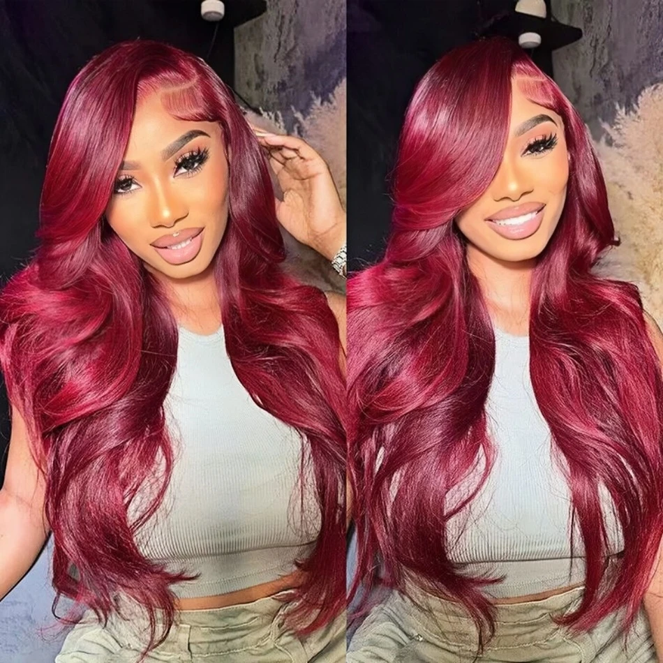 99J Burgundy 13x6 Hd Lace Front Human Hair Wig Brazilian Hd Transparent 13x4 Body Wave Human Hair Lace Frontal Wigs for Women
99J Burgundy 13x6 Hd Lace Front Human Hair Wig Brazilian Hd Transparent 13x4 Body Wave Human Hair Lace Frontal Wigs for Women