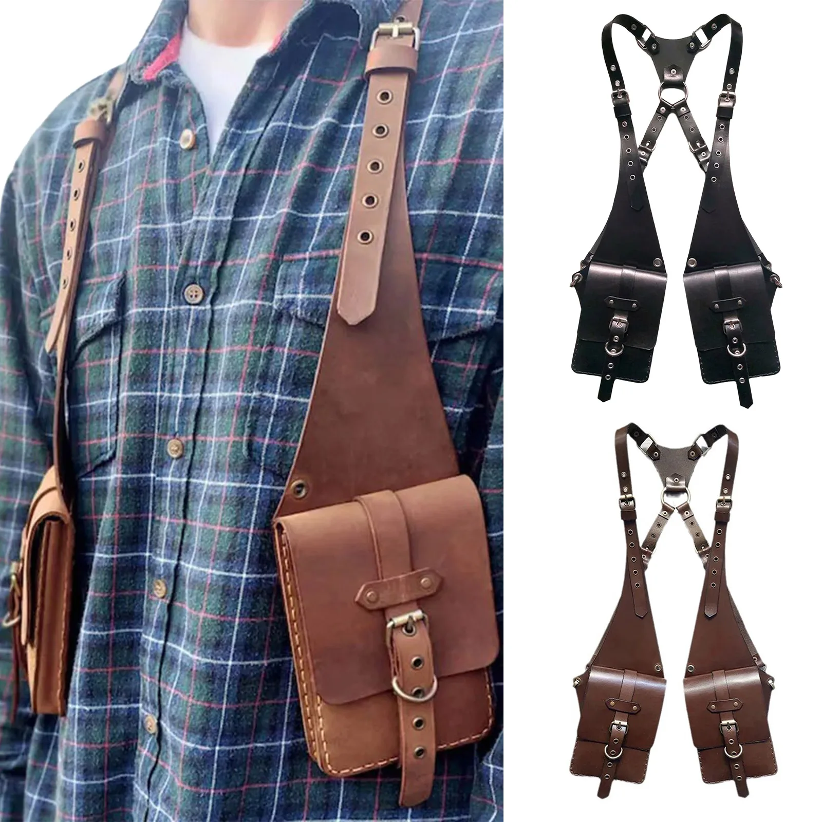 Винтажная средневековая кожаная кобура, сумка в мотоциклетном стиле, чехол для телефона, кошелек, карман для мужчин, сумки викингов для косплея на Хэллоуин
Винтажная средневековая кожаная кобура, сумка в мотоциклетном стиле, чехол для телефона, кошелек, карман для мужчин, сумки викингов для косплея на Хэллоуин