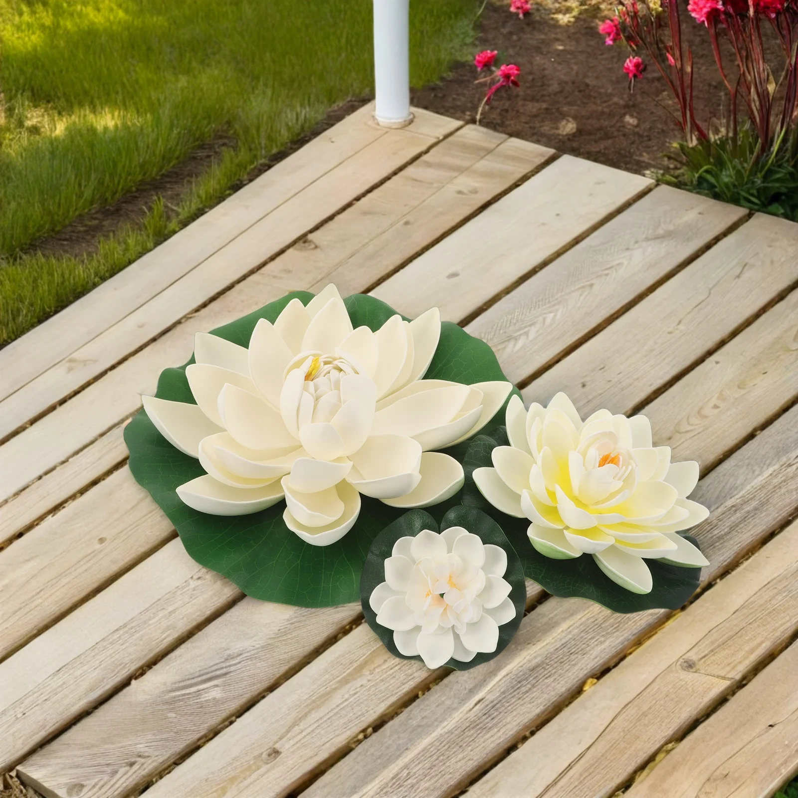 3pcs Artificial Lotus Floating Flowers for Pool Garden Decor High Realism Vibrant Faux Water Lilies Fake Pond Plants Simulated
3pcs Artificial Lotus Floating Flowers for Pool Garden Decor High Realism Vibrant Faux Water Lilies Fake Pond Plants Simulated