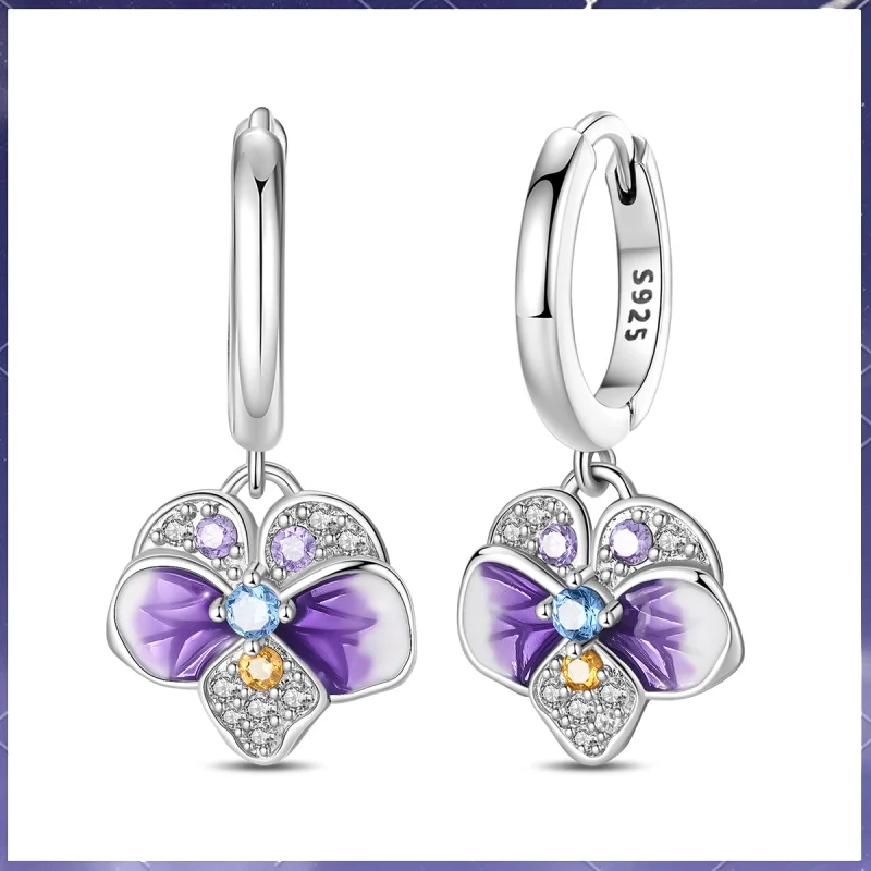 925 silver purple tricolor gold earrings for ladies' engagement jewelry anniversary commemorative gift
925 silver purple tricolor gold earrings for ladies' engagement jewelry anniversary commemorative gift