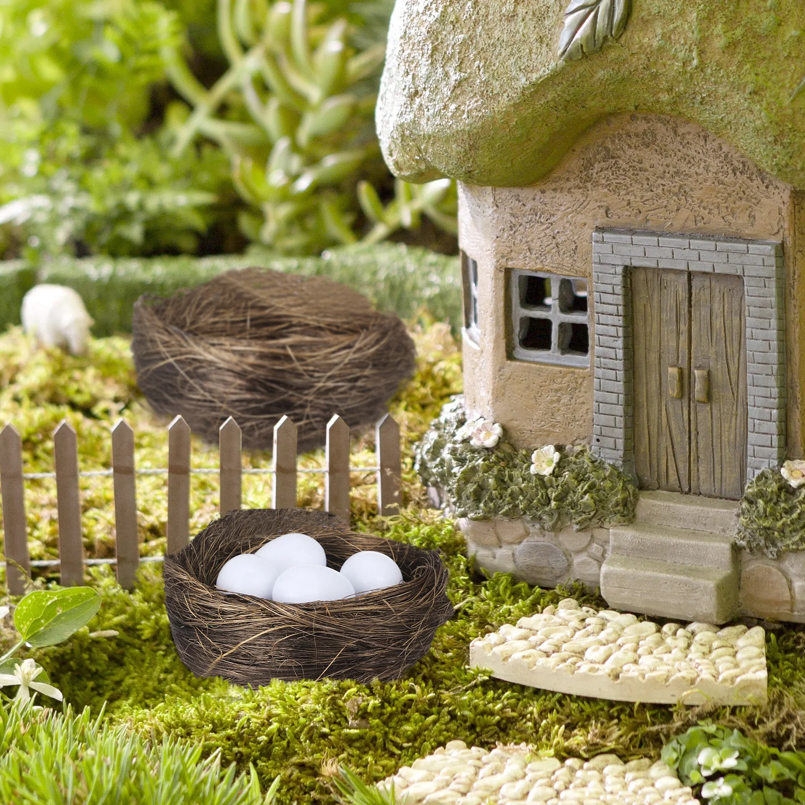 16pcs Bird Nest Plate Decor Artificial Woven Nest For Garden Party Easter Decoration Moss Landscape Micro Ornament Craft
16pcs Bird Nest Plate Decor Artificial Woven Nest For Garden Party Easter Decoration Moss Landscape Micro Ornament Craft