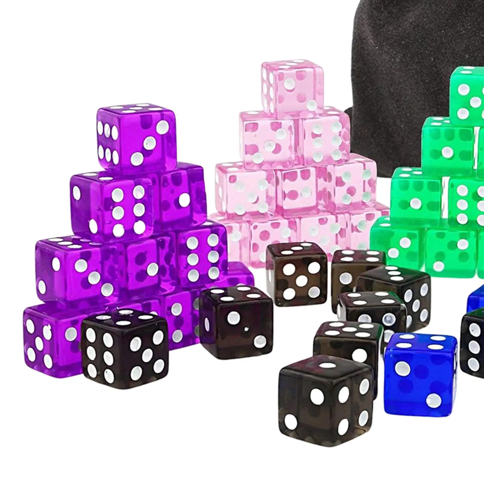 50 Pieces 6 Sided Dices Set Math Counting Teaching Aids for Table Game
50 Pieces 6 Sided Dices Set Math Counting Teaching Aids for Table Game