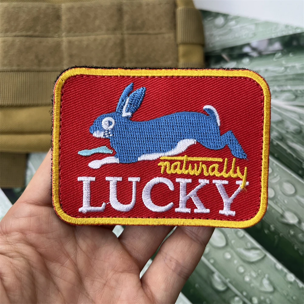 Naturally Lucky Rabbit Embroidered Patches Tactical Morale Badge Military Backpack Hook and Loop Sticker
Naturally Lucky Rabbit Embroidered Patches Tactical Morale Badge Military Backpack Hook and Loop Sticker