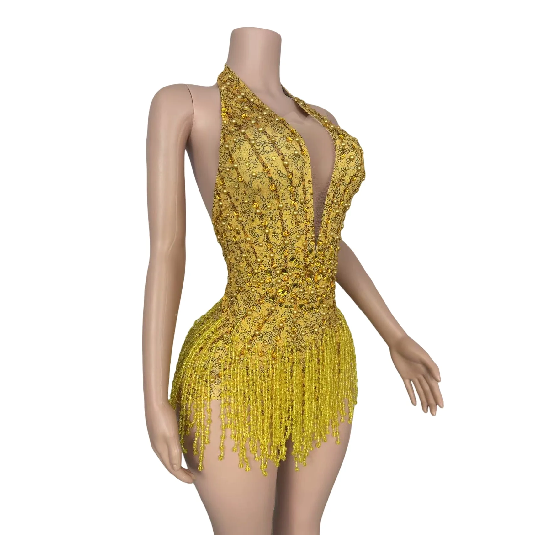 Bingzhui Sparkly Crystals Tassel Bodysuit Women Stage Performance Sexy Rhinestones Wear Nightclub Party Outfit Showgirl Costumes
Bingzhui Sparkly Crystals Tassel Bodysuit Women Stage Performance Sexy Rhinestones Wear Nightclub Party Outfit Showgirl Costumes
