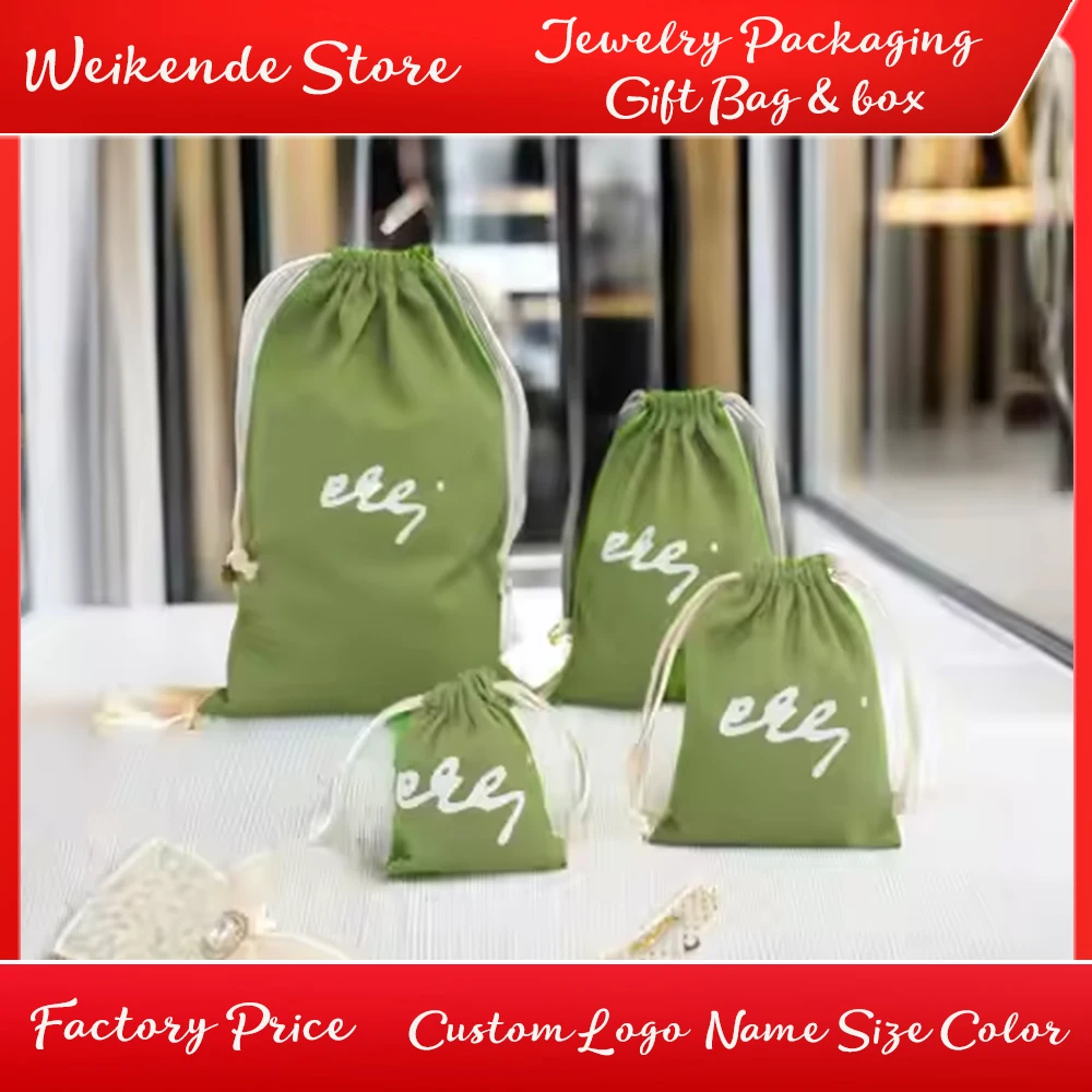 Olive Green Organic Muslin Bags Custom Logo Cotton Canvas Fabric Jewelry Drawstring Dust Bag Travel Earrings Necklaces Storage
Olive Green Organic Muslin Bags Custom Logo Cotton Canvas Fabric Jewelry Drawstring Dust Bag Travel Earrings Necklaces Storage