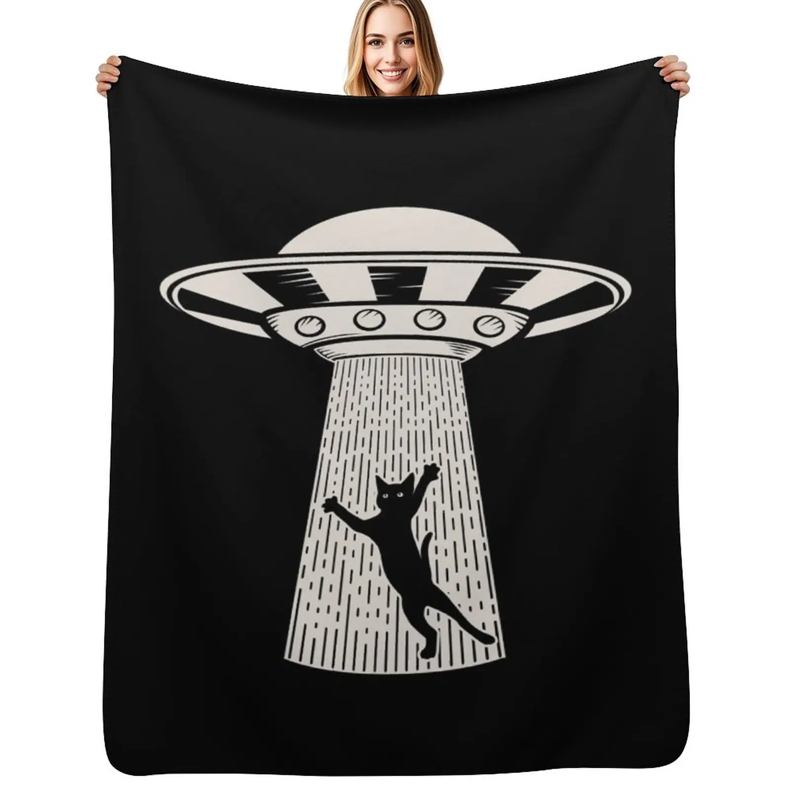 Cat and UFO Throw Blanket Plush Fuzzy Cozy Blanket for Couch Sofa
Cat and UFO Throw Blanket Plush Fuzzy Cozy Blanket for Couch Sofa