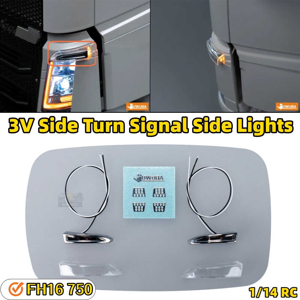 3V LED Side Turn Signal Front Chin Side Lights CBD-K56 for 1/14 Tamiya RC Volvoo FH16 750 56360 56362 56375 Truck Toy Parts
3V LED Side Turn Signal Front Chin Side Lights CBD-K56 for 1/14 Tamiya RC Volvoo FH16 750 56360 56362 56375 Truck Toy Parts