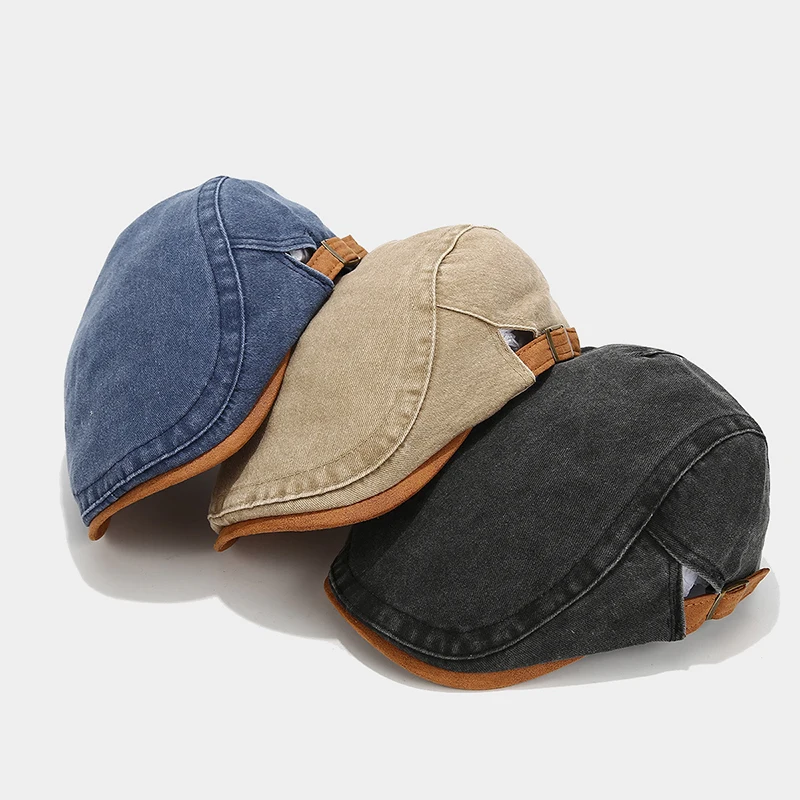 New Spring Summer Outdoor Cotton Beret Solid Color Denim Stylish Flat Visor Hat Casual Adjustable Unisex Vintage Newsboy Caps
New Spring Summer Outdoor Cotton Beret Solid Color Denim Stylish Flat Visor Hat Casual Adjustable Unisex Vintage Newsboy Caps