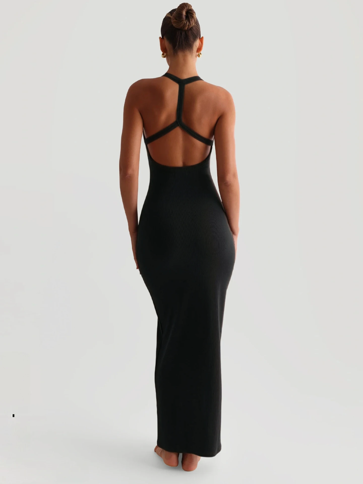 Sexy Waist-Cinching Ribbed U-neck Halter Long Dress with Chest Pad Backless Slimming Bodycon Skirt Soft Cotton High Elasticity
Sexy Waist-Cinching Ribbed U-neck Halter Long Dress with Chest Pad Backless Slimming Bodycon Skirt Soft Cotton High Elasticity