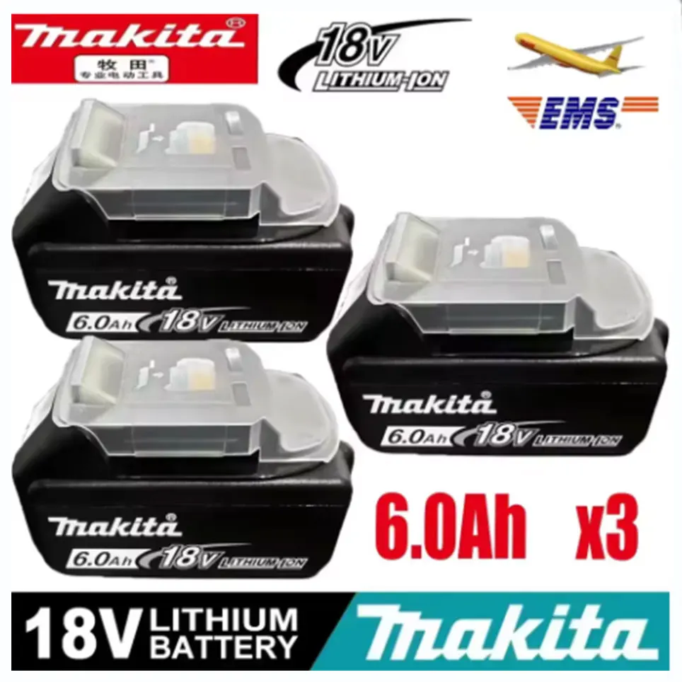 New Genuine 18V Makita 6Ah/6000mAh Makita 18V Battery BL1830B BL1850B BL1850 BL1840 BL1860 BL1815 Replacement Lithium Battery
New Genuine 18V Makita 6Ah/6000mAh Makita 18V Battery BL1830B BL1850B BL1850 BL1840 BL1860 BL1815 Replacement Lithium Battery