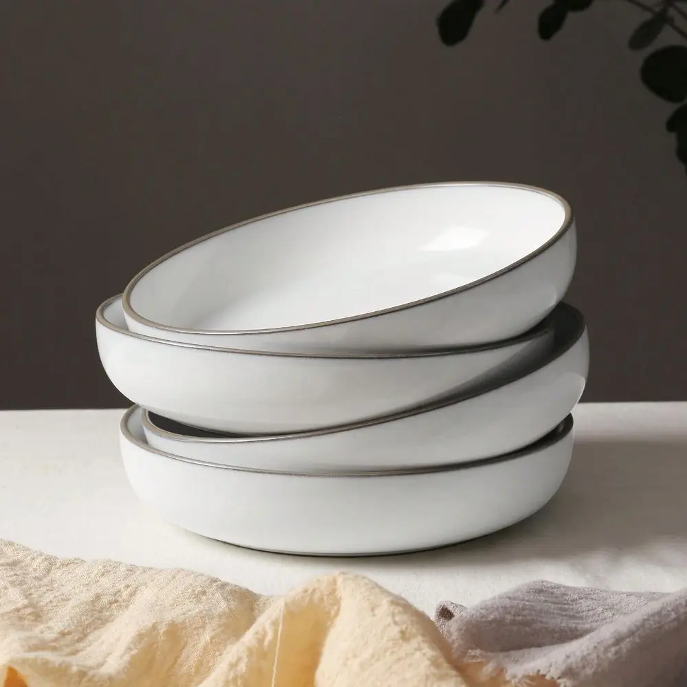 Richmount 4-Piece Large Pasta Bowls Set, 8.5 Inch Stoneware Salad Bowl Set Of 4, Reactive Glaze Stoneware Pasta Bowls
Richmount 4-Piece Large Pasta Bowls Set, 8.5 Inch Stoneware Salad Bowl Set Of 4, Reactive Glaze Stoneware Pasta Bowls