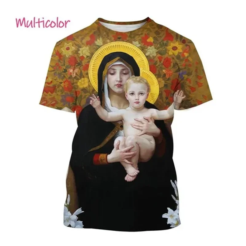 Harajuku Summer New 3D Virgin Mary Loves All Printing T Shirt Children Christian Fashion Streetwear Short Sleeves Tee Shirts Top
Harajuku Summer New 3D Virgin Mary Loves All Printing T Shirt Children Christian Fashion Streetwear Short Sleeves Tee Shirts Top