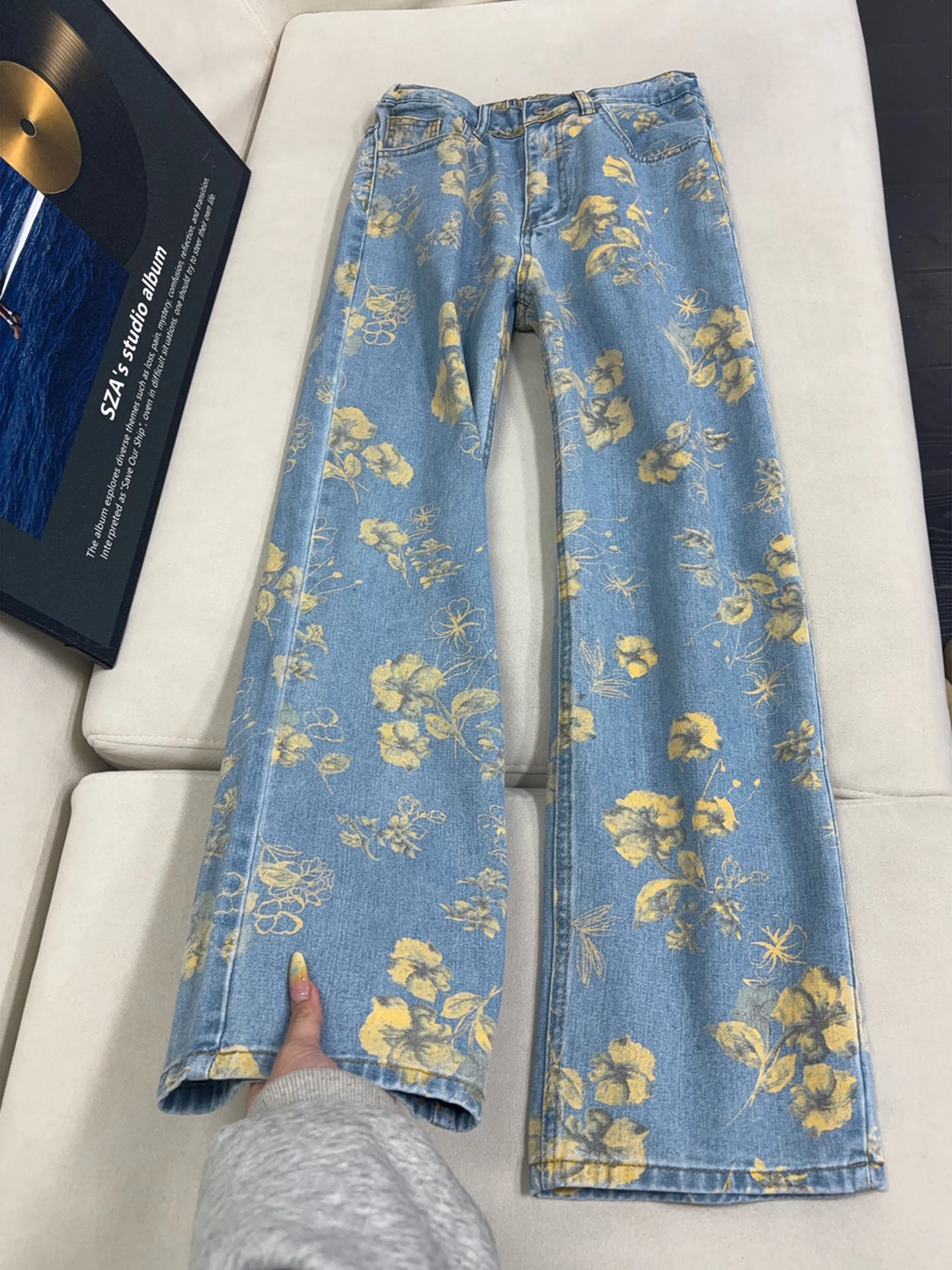 Floral Print Loose Straight Leg Men's Jeans Casual High Street Sle Water Waed Cotton Polyester Blend Wear Resistant
Floral Print Loose Straight Leg Men's Jeans Casual High Street Sle Water Waed Cotton Polyester Blend Wear Resistant