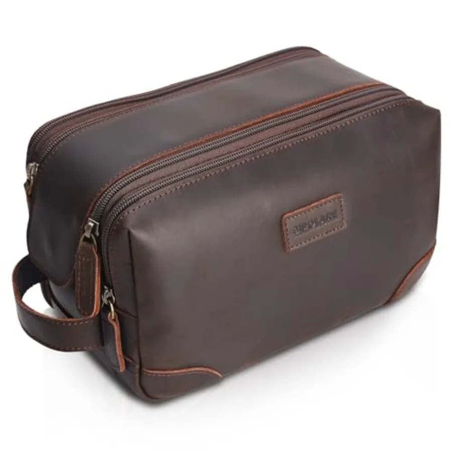 Polare Full Grain Leather Travel Toiletry Bag Dopp Kit Large Cosmetic Travel Case Shaving Kit Wash with YKK Zippers
Polare Full Grain Leather Travel Toiletry Bag Dopp Kit Large Cosmetic Travel Case Shaving Kit Wash with YKK Zippers