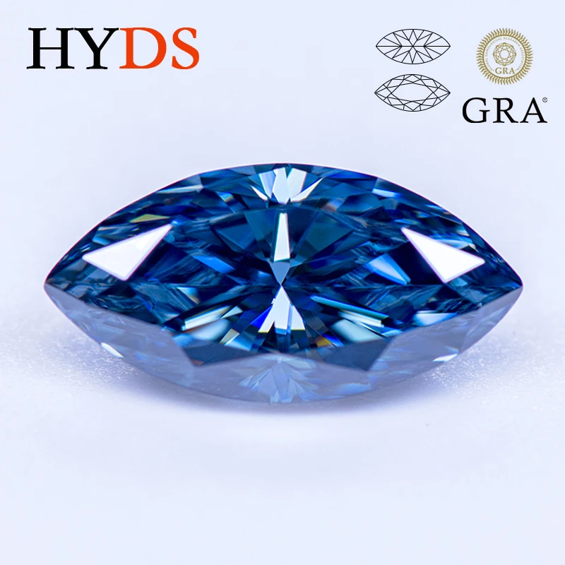 Moissanite Stone Natural Royal Blue Color VVS1 Marquise Shape Charm Beads for DIY Jewelry Making Materials with GRA Certificate
Moissanite Stone Natural Royal Blue Color VVS1 Marquise Shape Charm Beads for DIY Jewelry Making Materials with GRA Certificate