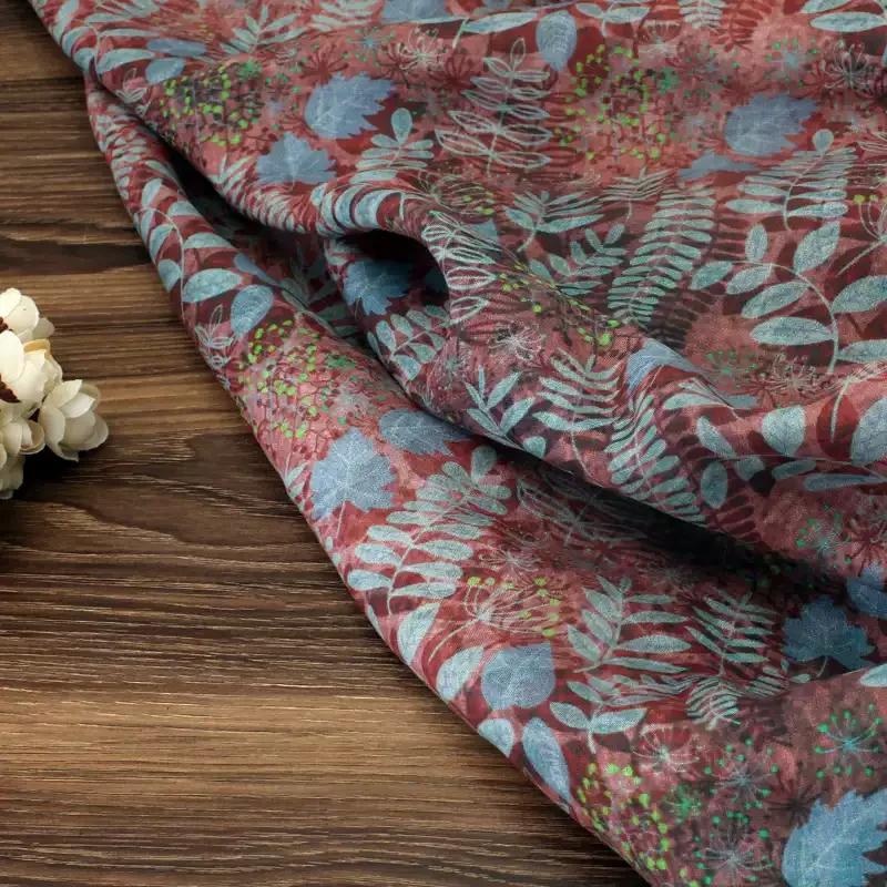 100% deep red ramie plant flower printed fabric, suitable for clothing sewing and DIY fabrics
100% deep red ramie plant flower printed fabric, suitable for clothing sewing and DIY fabrics