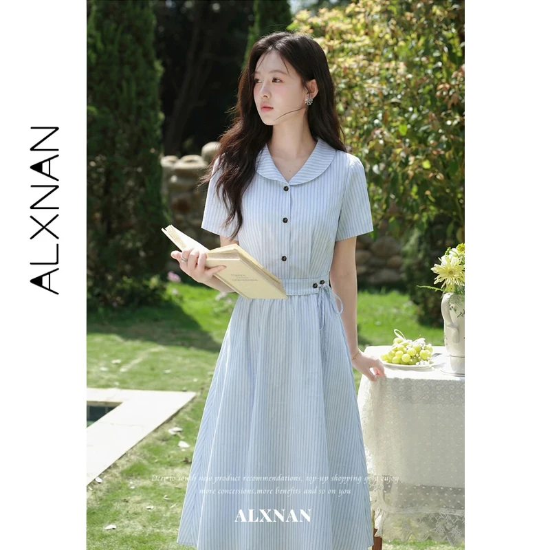 ALXNAN Summer Dress Women 2026 Elegant Blue Striped Shirt Dress Long Maxi Casual Beach Vacation Ladies A-line Dresses DYL6625612
ALXNAN Summer Dress Women 2026 Elegant Blue Striped Shirt Dress Long Maxi Casual Beach Vacation Ladies A-line Dresses DYL6625612