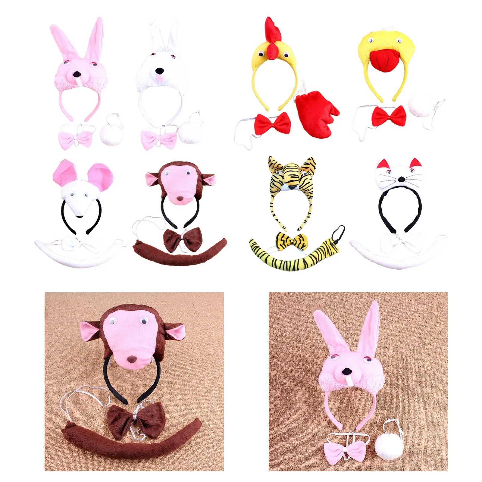 Animal Headband Tail Bowtie Set Halloween Cosplay Fancy Dress Costume Accessories Headwear for Masquerade Party Women Girls
Animal Headband Tail Bowtie Set Halloween Cosplay Fancy Dress Costume Accessories Headwear for Masquerade Party Women Girls