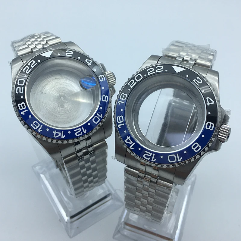 Luxury Men's Mechanical Watch Case Silver Jubilee Bracelet Sapphire Glass Ceramic Insertion Ring Sliding Buckle For Seiko NH35
Luxury Men's Mechanical Watch Case Silver Jubilee Bracelet Sapphire Glass Ceramic Insertion Ring Sliding Buckle For Seiko NH35