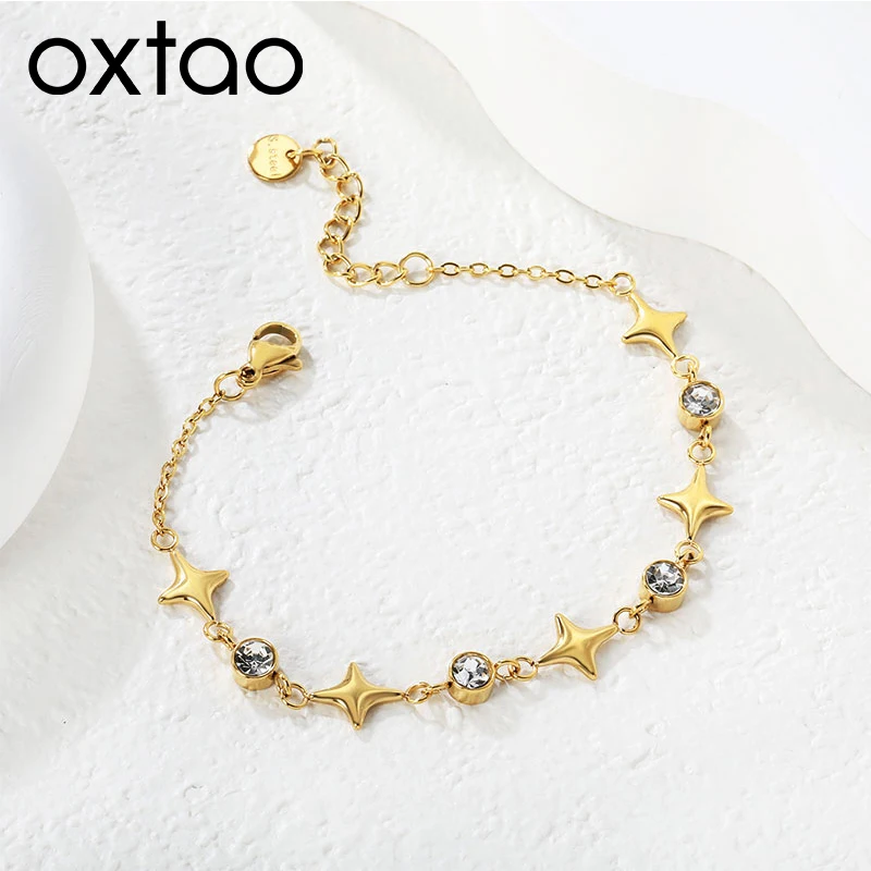 OXTAO 3mm Moissanite Star Bracelets For Women Girls 14k Gold Filled Vintage Korean Style Bracelets Party Charm Jewelry Gifts
OXTAO 3mm Moissanite Star Bracelets For Women Girls 14k Gold Filled Vintage Korean Style Bracelets Party Charm Jewelry Gifts