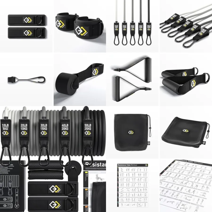 Resistance Bands Set - Premium Exercise Bands with Handles - Resistance Tubes for Men and Women - Professional Home Gym Fitness
Resistance Bands Set - Premium Exercise Bands with Handles - Resistance Tubes for Men and Women - Professional Home Gym Fitness