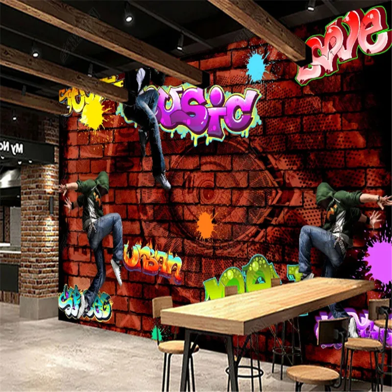 Custom Hot-blooded Hip-hop Rock Graffiti Bar Industrial Decoration Wallpaper KTV Background Wall Paper Mural Papel De Parede
Custom Hot-blooded Hip-hop Rock Graffiti Bar Industrial Decoration Wallpaper KTV Background Wall Paper Mural Papel De Parede