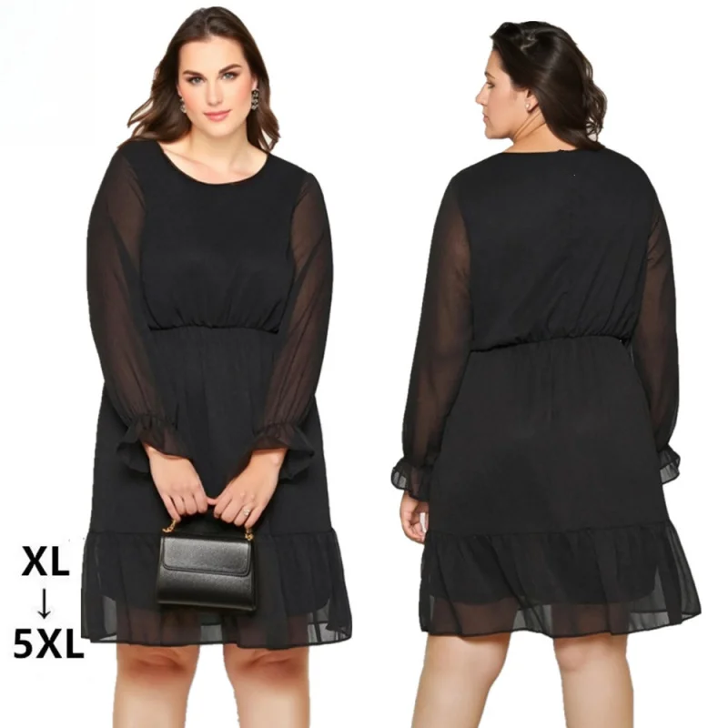 2024 Autumn New European and American plus Size Women's Clothes Long Sleeve Chiffon Dress
2024 Autumn New European and American plus Size Women's Clothes Long Sleeve Chiffon Dress