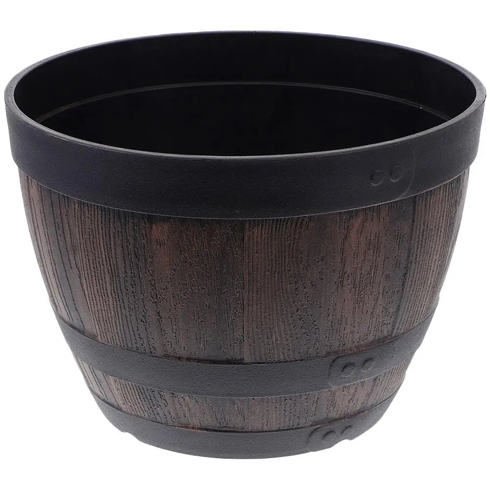 Lotus Bowl Pot Imitation Wooden Planting Barrel Flower Retro Decor with Holes Plastic Garden Planter Creative PP
Lotus Bowl Pot Imitation Wooden Planting Barrel Flower Retro Decor with Holes Plastic Garden Planter Creative PP