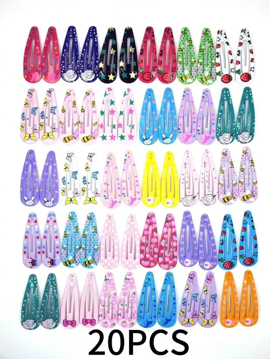 Printed Barrettes Hair Clips With Glitter Water Drop Heart Design Hair Accessories
Printed Barrettes Hair Clips With Glitter Water Drop Heart Design Hair Accessories