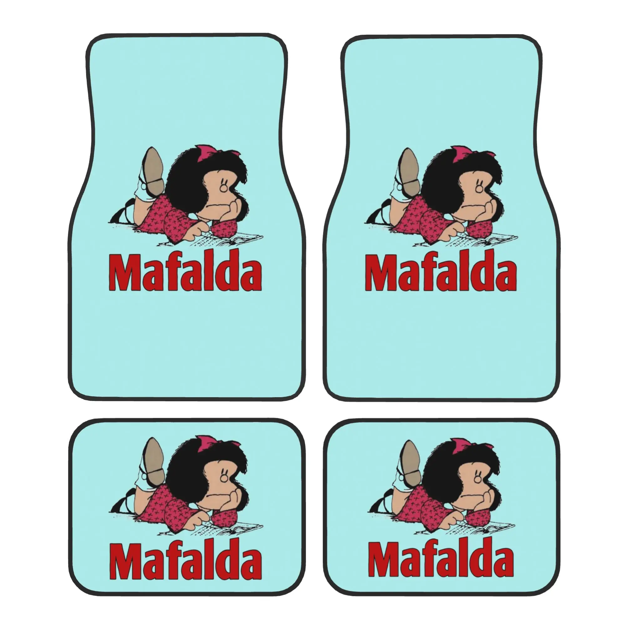 Mafalda Manga 4PCS Crystal Velvet Car Floor Mats Set Universal Front Rear Foot Mats Argentina Cartoon Car Floor Protection Mat
Mafalda Manga 4PCS Crystal Velvet Car Floor Mats Set Universal Front Rear Foot Mats Argentina Cartoon Car Floor Protection Mat