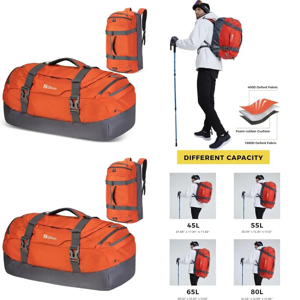 4-Way Weekender Sports Backpack with Shoe Compartment, Padded Straps for Gym, Camping, and Travel
4-Way Weekender Sports Backpack with Shoe Compartment, Padded Straps for Gym, Camping, and Travel