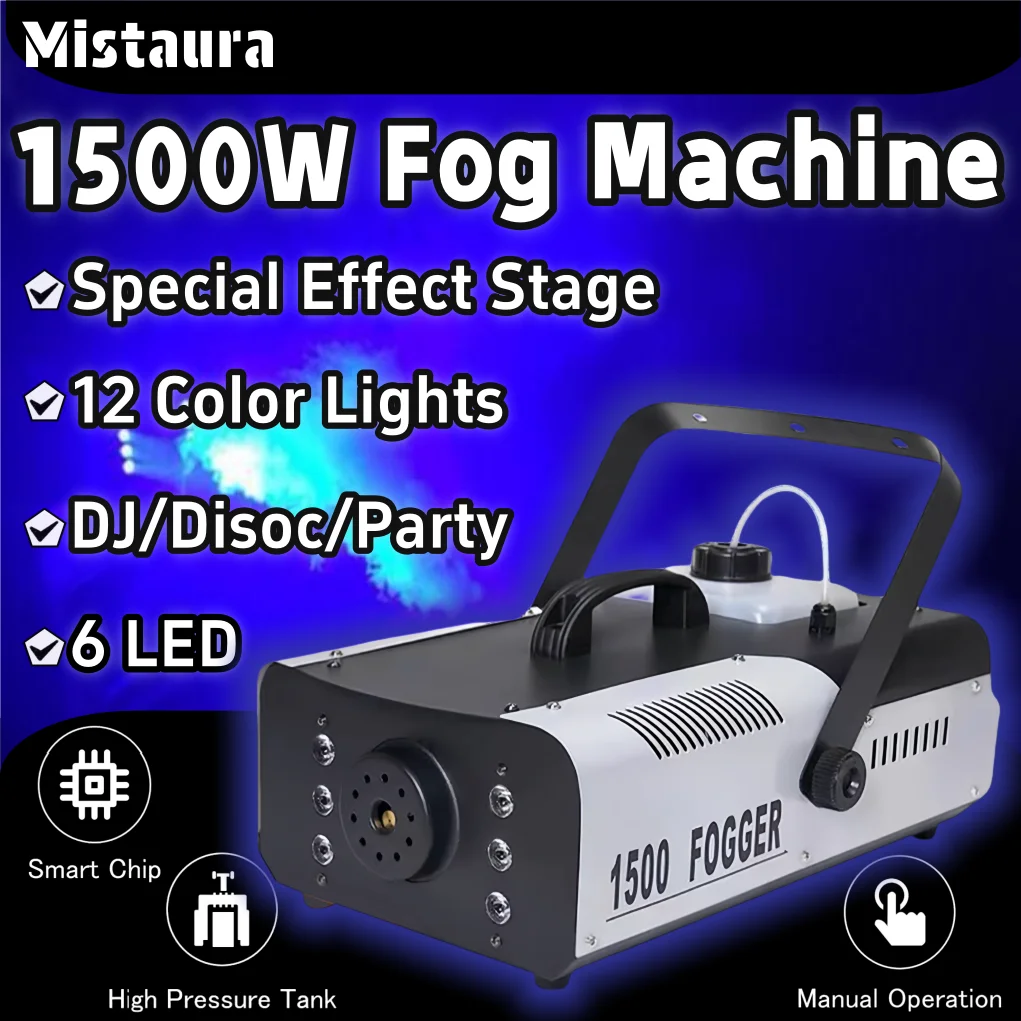 1500 Вт 6 светодиодных RGB цветных фонарей дымовая машина DMX512 профессиональное сценическое противотуманное оборудование со спецэффектами для DJ-дискотеки на установке вечеринки
1500 Вт 6 светодиодных RGB цветных фонарей дымовая машина DMX512 профессиональное сценическое противотуманное оборудование со спецэффектами для DJ-дискотеки на установке вечеринки