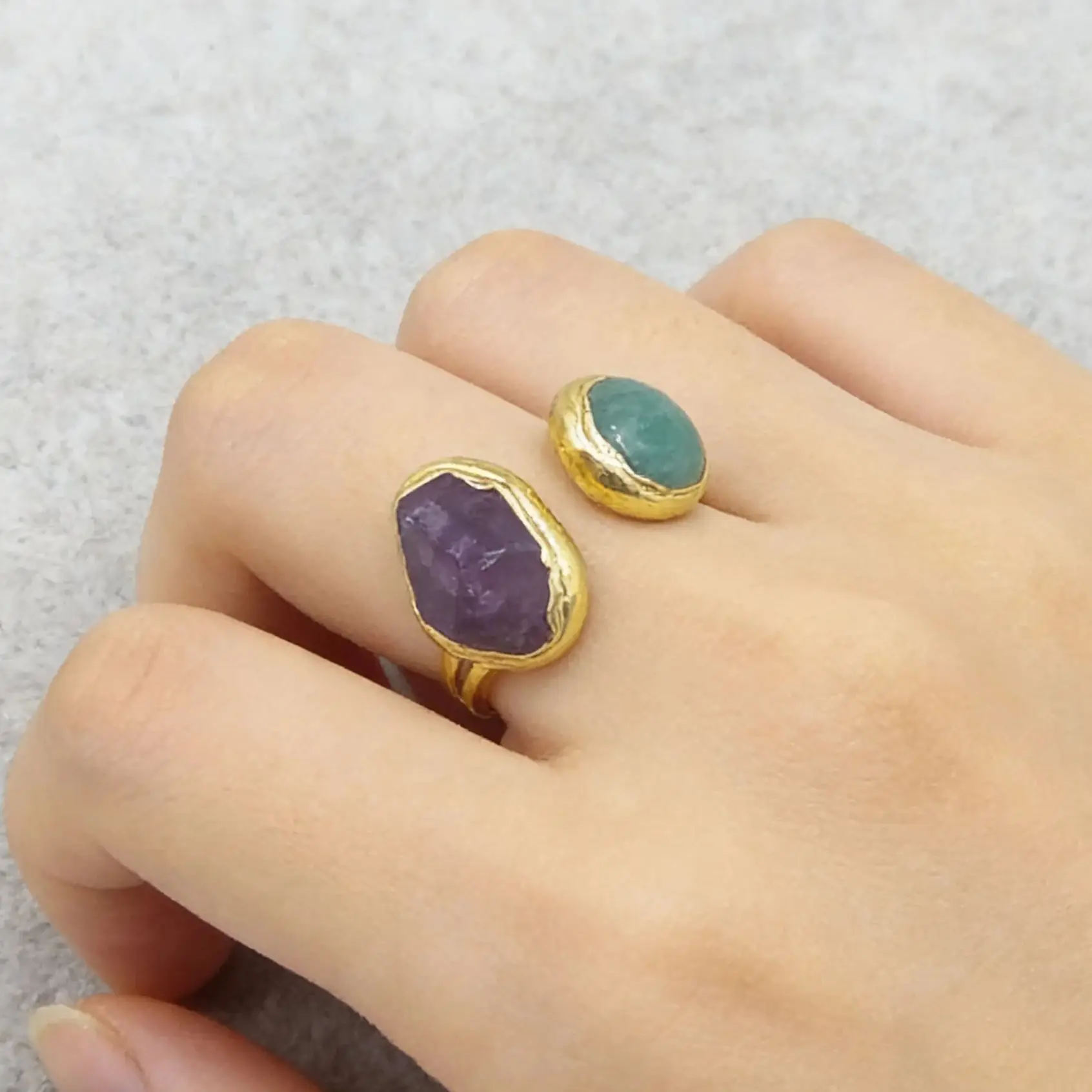 WT-R415 WKT 2025 Retro New Arrival Natural Stone amazonite Amethysts Fashion Adjustable Rings Women Gift Ring For Party Jewelry
WT-R415 WKT 2025 Retro New Arrival Natural Stone amazonite Amethysts Fashion Adjustable Rings Women Gift Ring For Party Jewelry