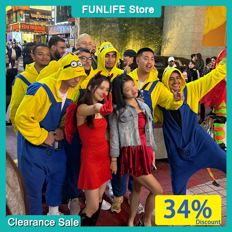Clearance Sale Cartoon Minions Cosplay Jumpsuit Minions Romper Dress Up Onesie Party Clothing Adult Bodysuit Halloween Costume
Clearance Sale Cartoon Minions Cosplay Jumpsuit Minions Romper Dress Up Onesie Party Clothing Adult Bodysuit Halloween Costume
