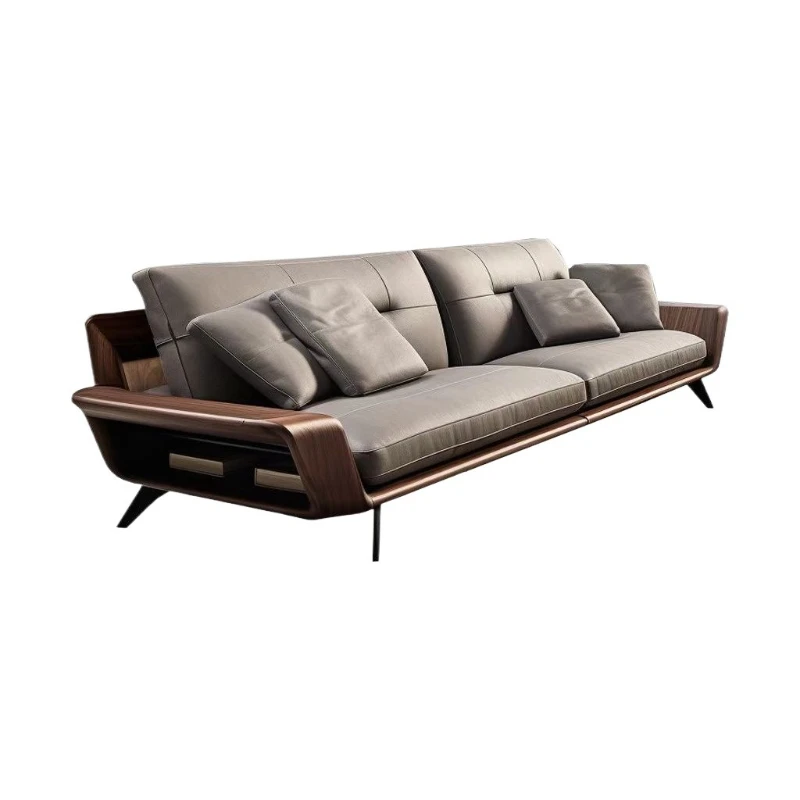 New Chinese-style North American walnut solid wood sofa booth hotel living room Luohan bed villa B & B
New Chinese-style North American walnut solid wood sofa booth hotel living room Luohan bed villa B & B