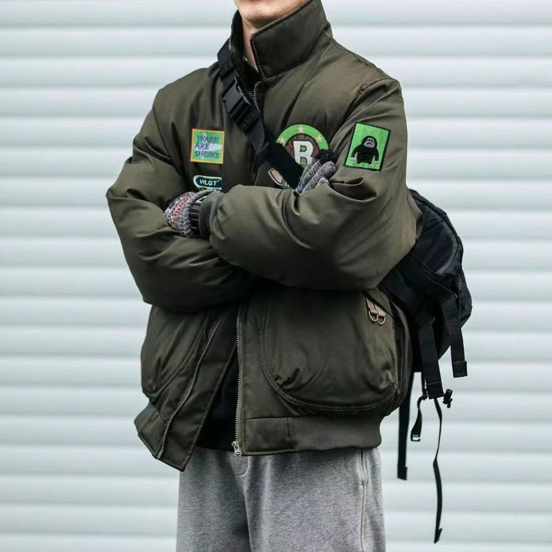 Зимняя хлопковая куртка-бомбер большого размера, японская допамина, винтажная уличная одежда, стильное унисекс, теплое модное пальто
Зимняя хлопковая куртка-бомбер большого размера, японская допамина, винтажная уличная одежда, стильное унисекс, теплое модное пальто