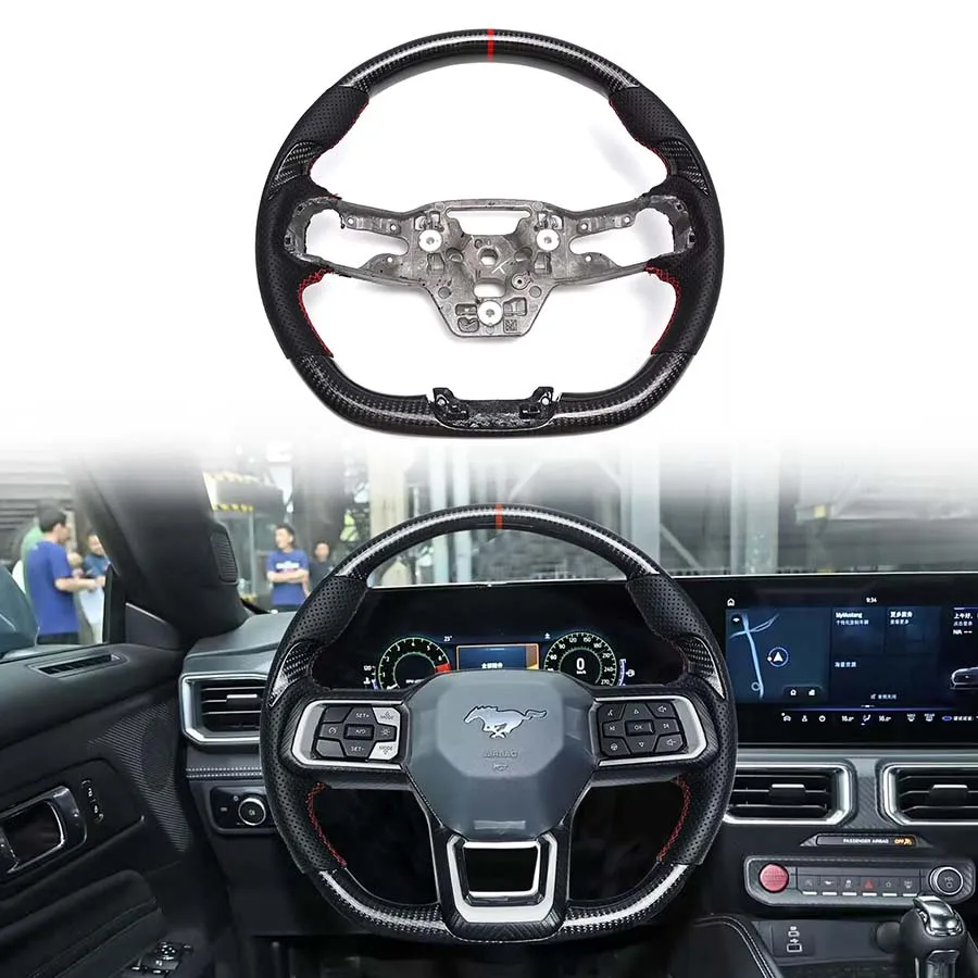 Рулевое колесо из углеродного волокна для Ford Mustang Dark Horse 2024 S650 EcoBoost 2.3L 5,0 V8 с функцией подогрева, автомобильные аксессуары
Рулевое колесо из углеродного волокна для Ford Mustang Dark Horse 2024 S650 EcoBoost 2.3L 5,0 V8 с функцией подогрева, автомобильные аксессуары