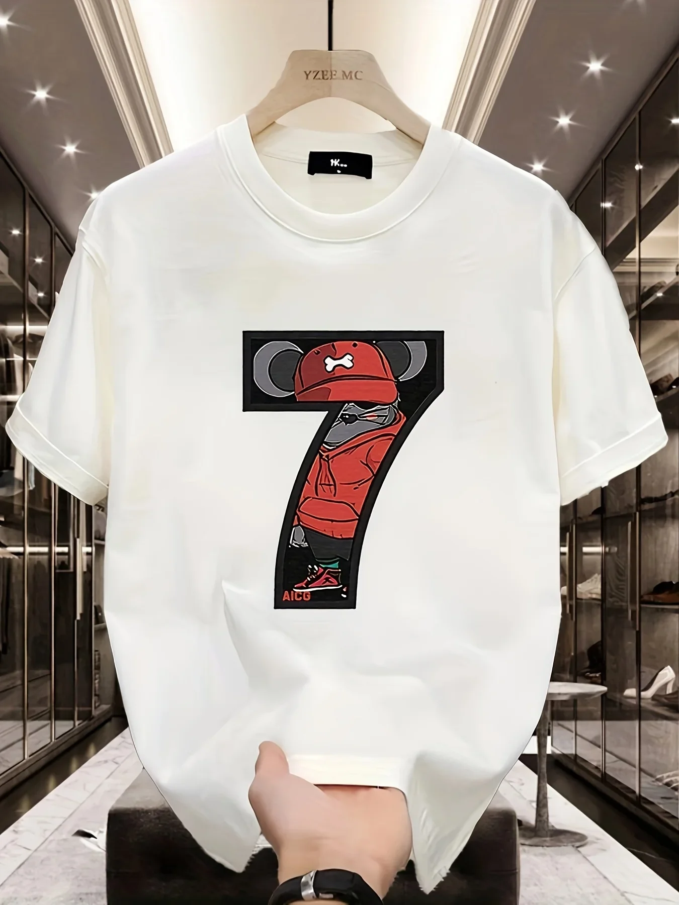 Creative Number 7 Printed T-shirt for Men in Summer 100% Cotton Street Casual Everyday T-shirt Loose Round Neck Short Sleeves
Creative Number 7 Printed T-shirt for Men in Summer 100% Cotton Street Casual Everyday T-shirt Loose Round Neck Short Sleeves